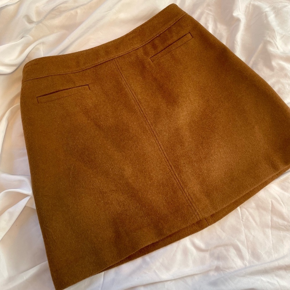 Wool Camel Mini-skirt